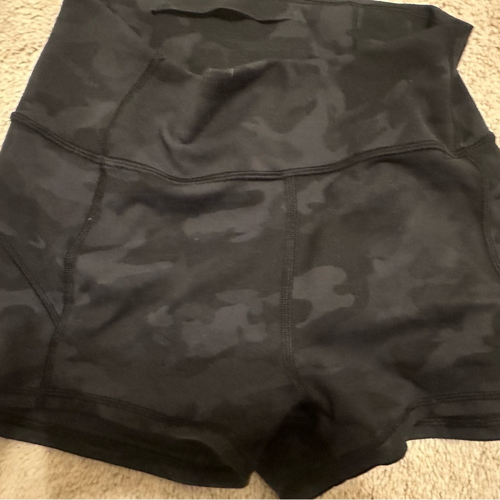 lululemon athletica Black Camo Athletic Shorts